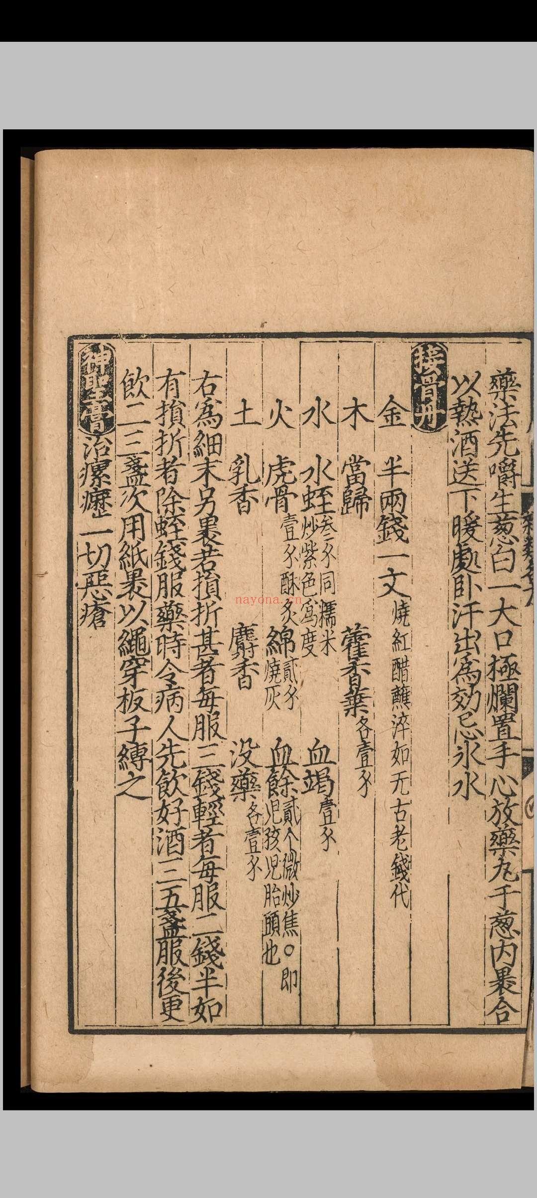 杂类名方.一卷.元延右二年.刻本 杂类名方.一卷.元延右二年.刻本