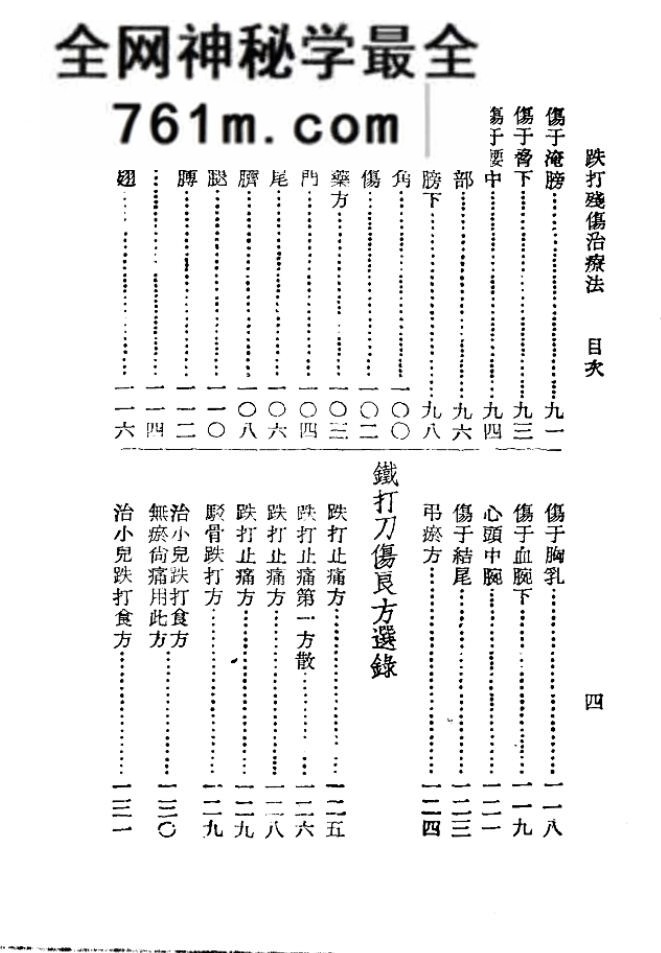 残伤治疗法,跌打点穴