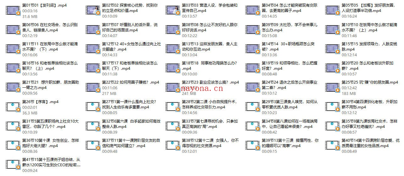 例子姐《向上社交2.0从人脉到钱脉》41节视频