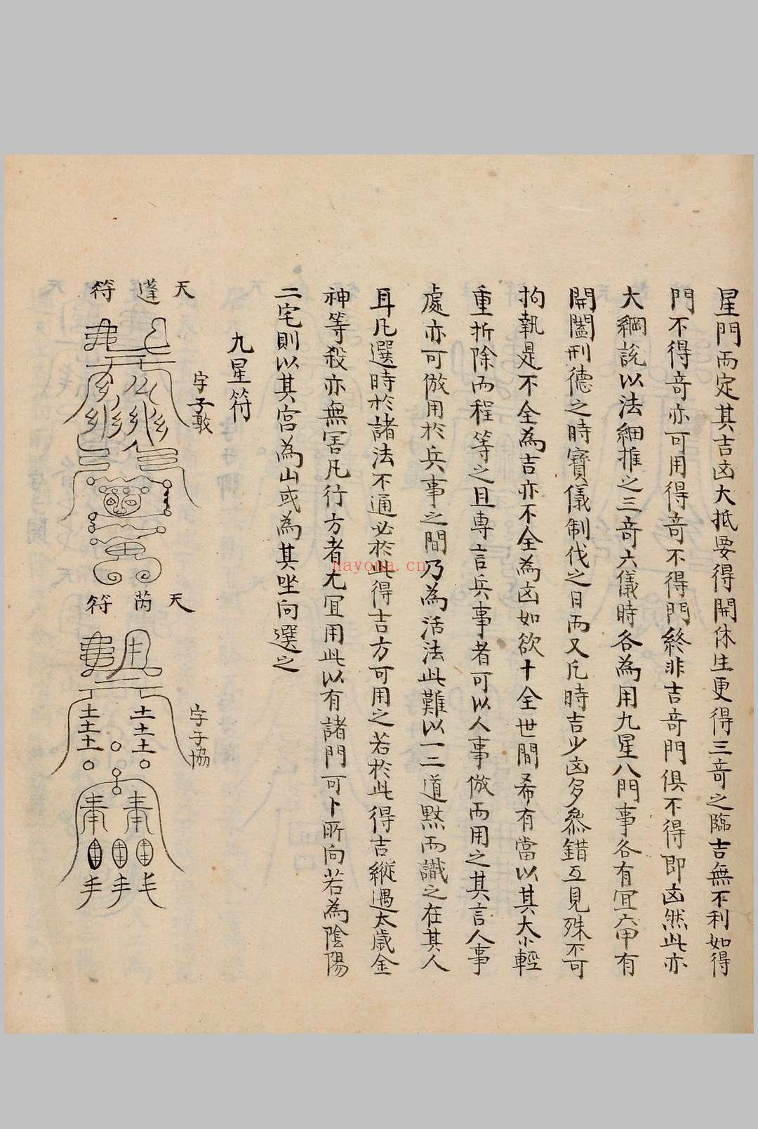 奇门节要.笔写本