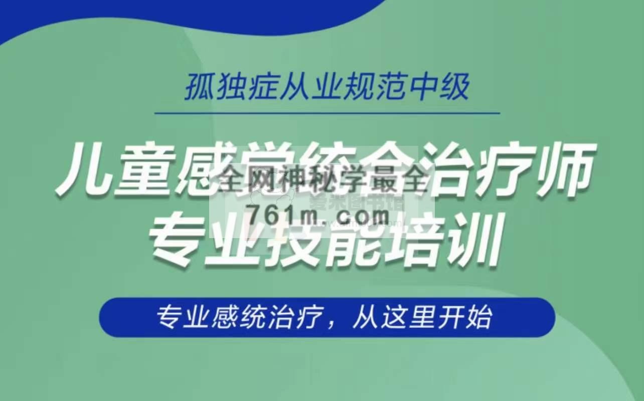 从业规范中级儿童感觉统合治疗师专业技能培训