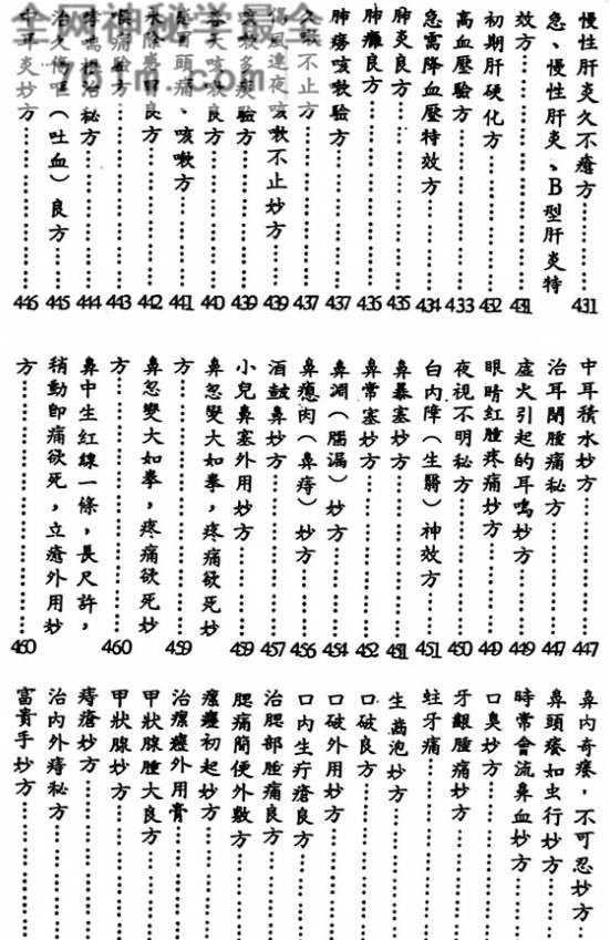 祖传奇效秘方