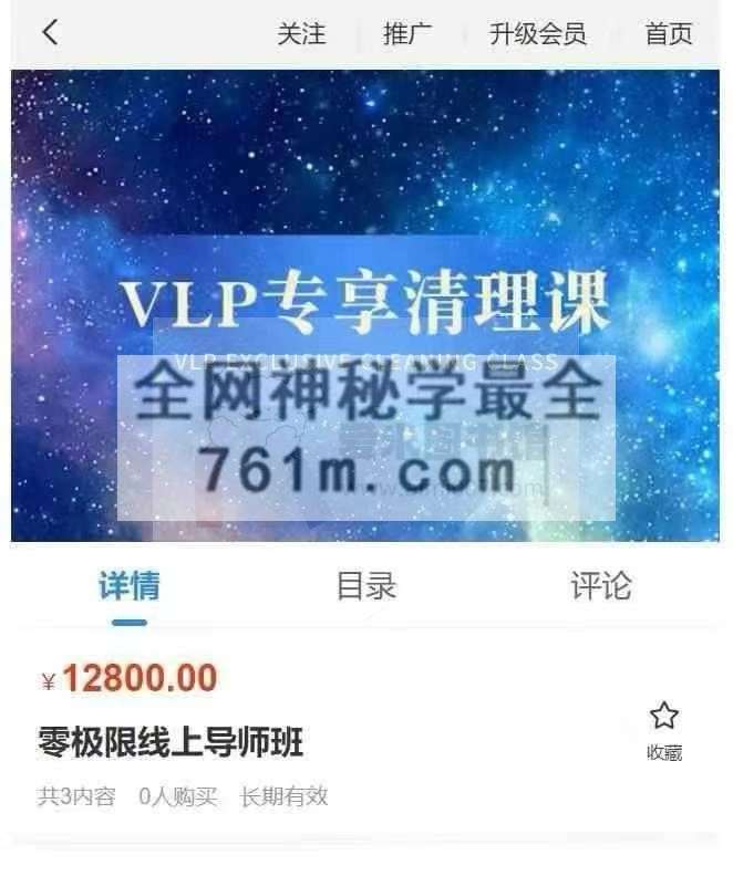VLP专享清理课零极限线上导师班