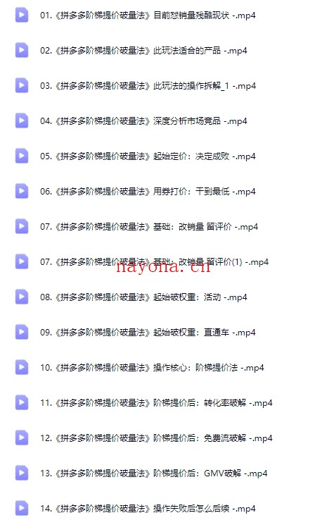 叮当会拼多多38期：阶梯提价破量法 【Be-0033】