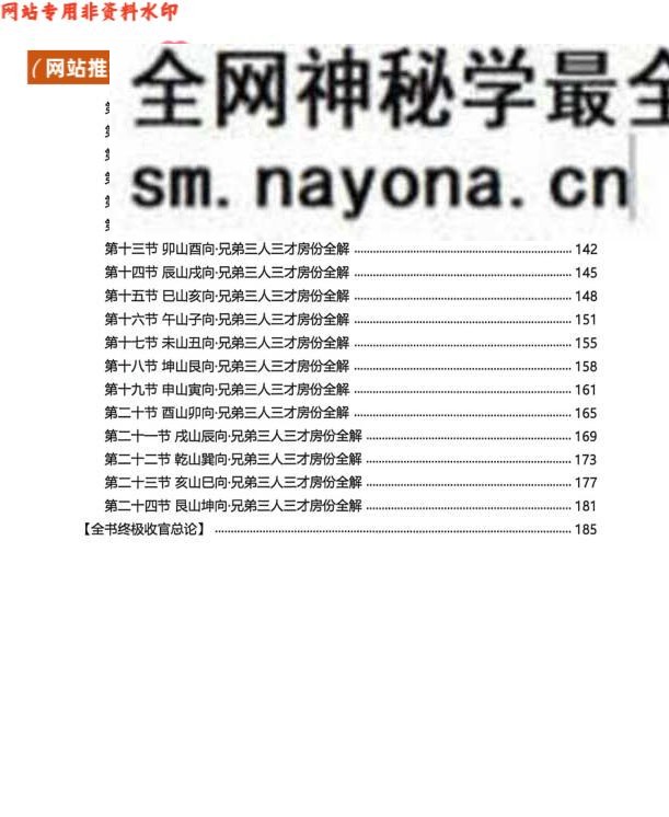 《杨公风水二十四山分房断》三僚杨公正传秘本