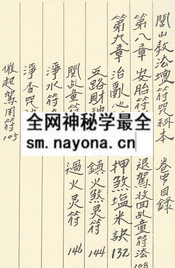 闾山教法坛符咒科本（中）（只售电子版）