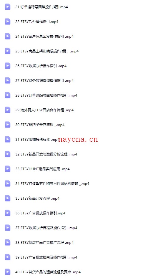 ETSY 入驻+后台+运营实战系列教程【Ag-0162】