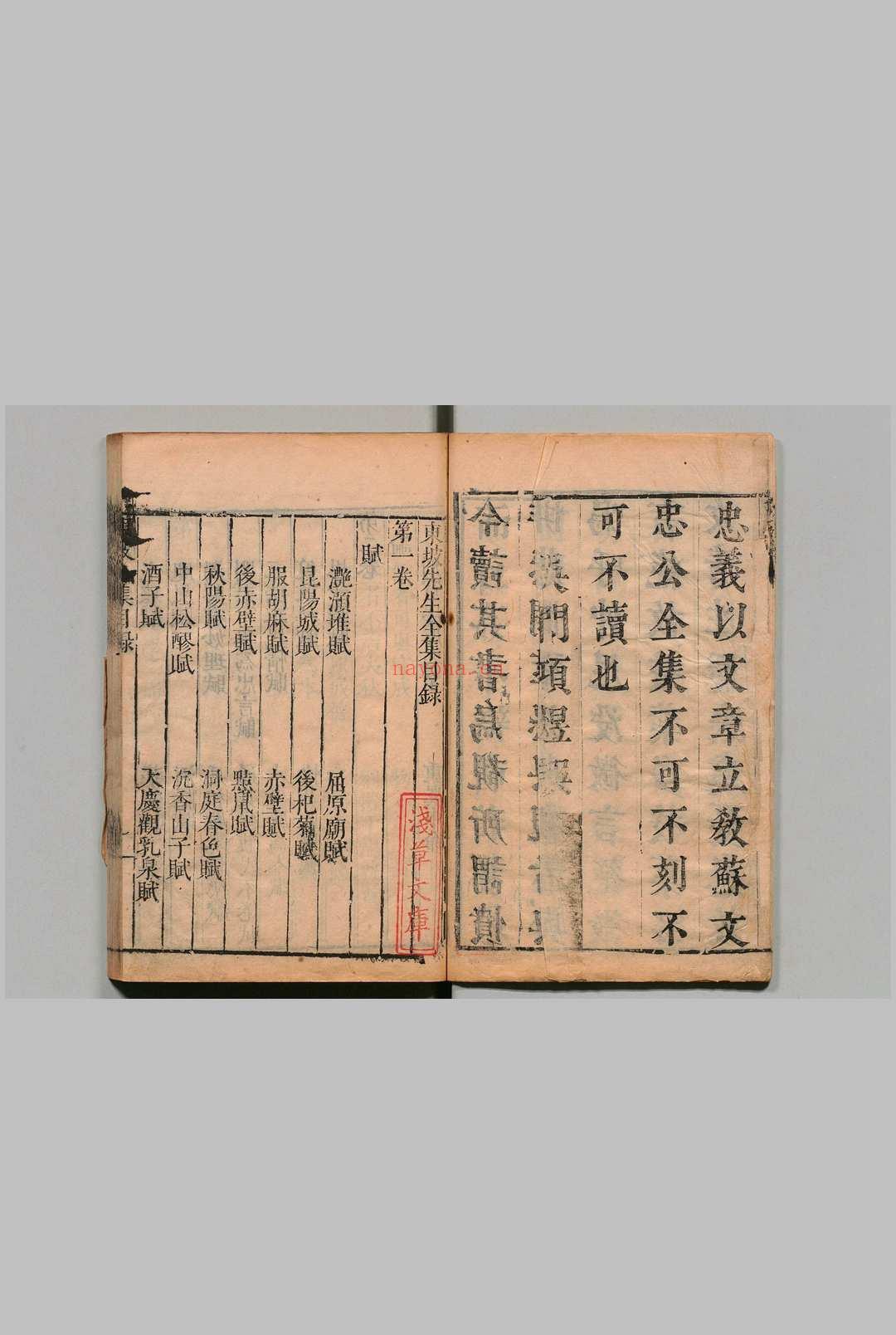 东坡先生全集 75卷 东坡先生年谱1卷 苏轼(宋)王宗稷(宋)清邵长衡重订 明刊本