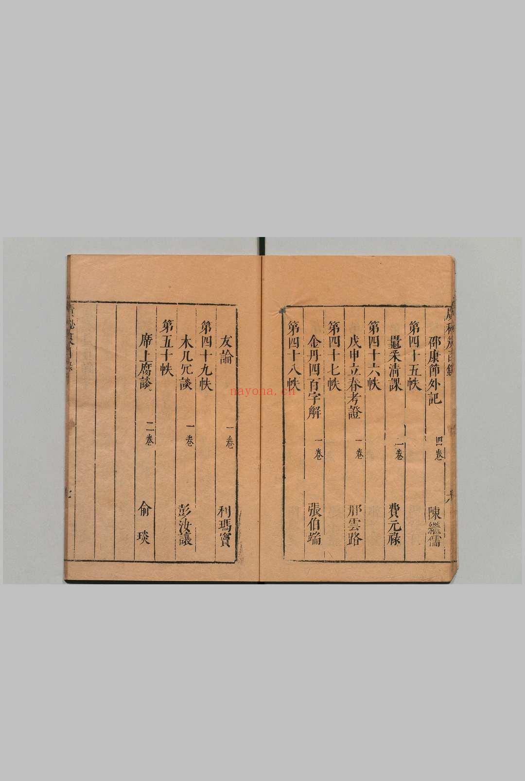 亦政堂镌陈眉公家藏广秘笈 陈继儒,明万历43年