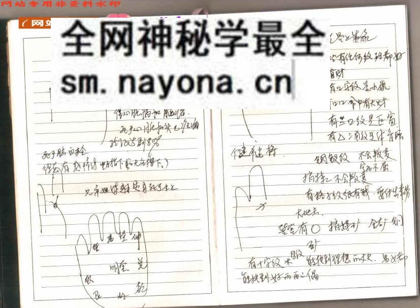 冲天居士李纯文《手面相授徒讲课笔记》61页双面