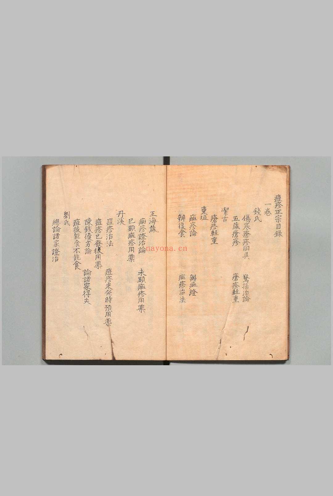 痘疹正宗 4卷 高武(明)写本 ,江户