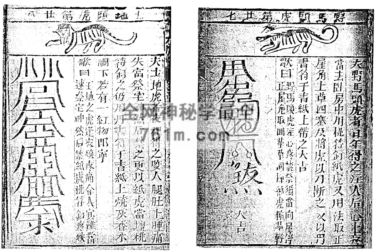 免费分享：袁天罡-符咒三皇秘传三十六虎（古本）