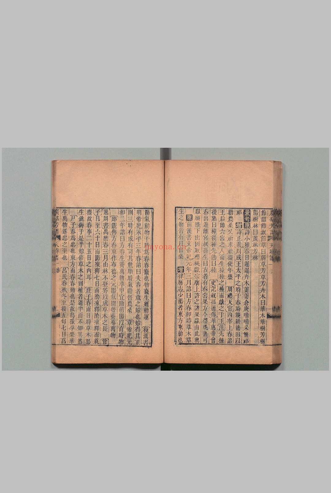 佩文斋广群芳谱 100卷目２卷 汪灏,清同治7年