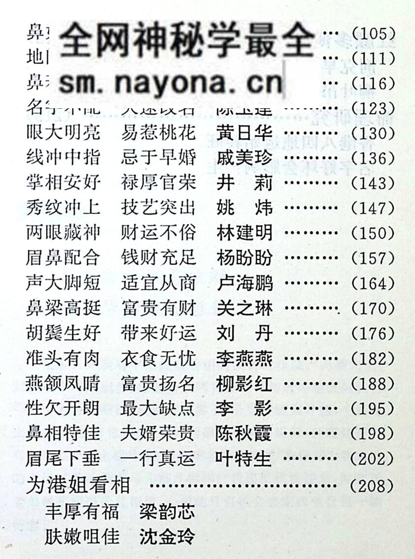 《港台明星掌相录》