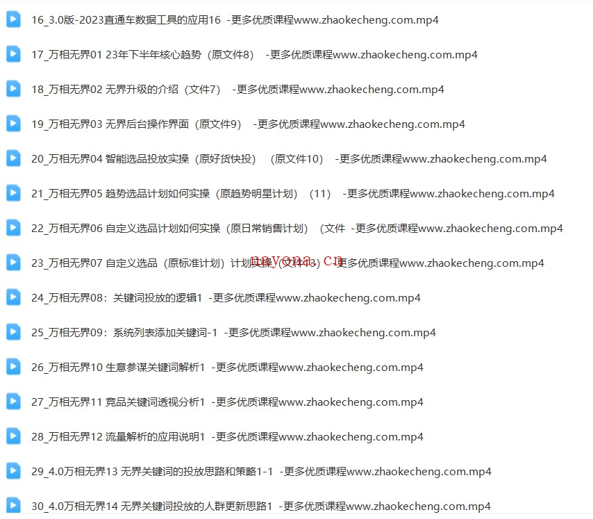 2024万相无界直引万运营实操,4.0升级版,系统化课程 理论+实操【Bf-0022】