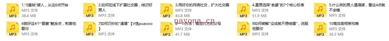 源靖《高效嫁人系列课》音频