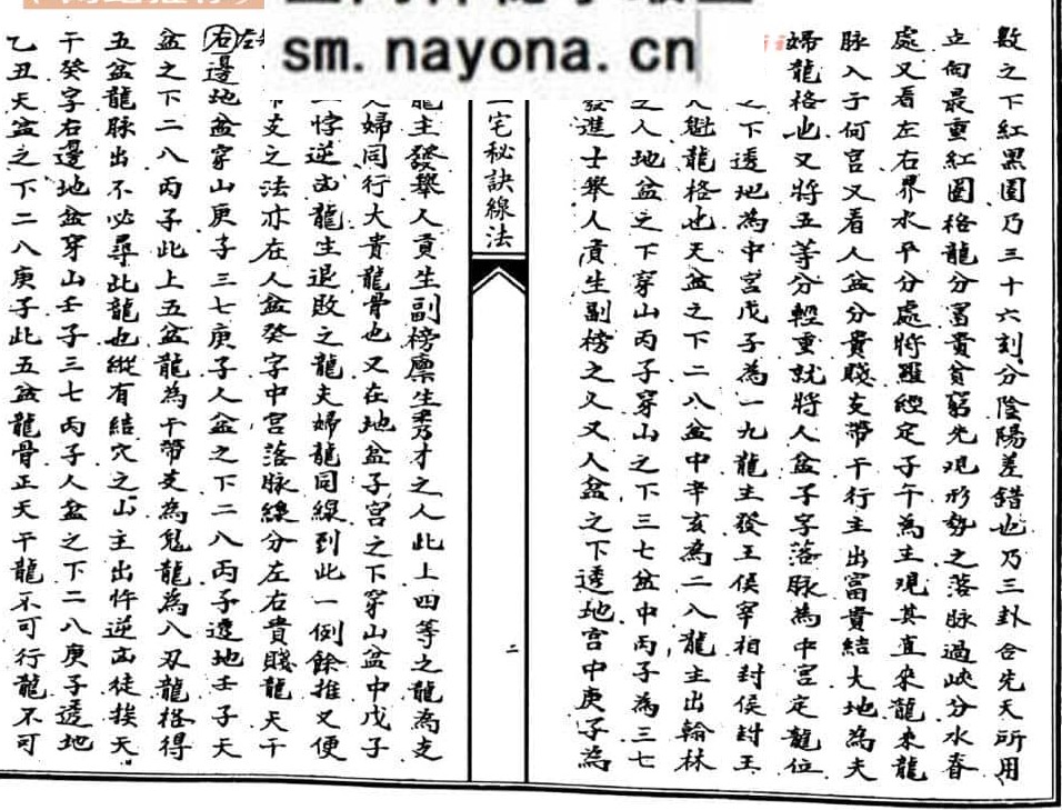 《家藏阴阳二宅秘诀线法》