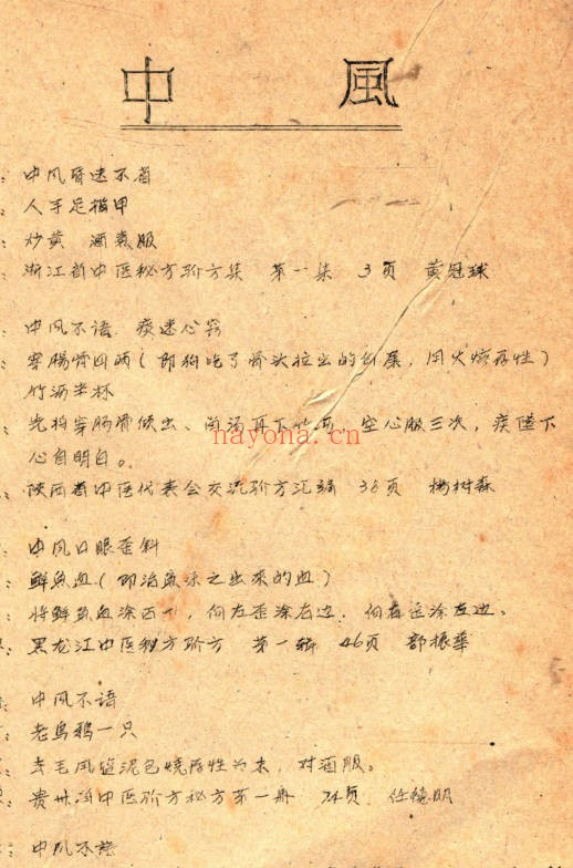 祖国医药集锦 高血压秘验单方集