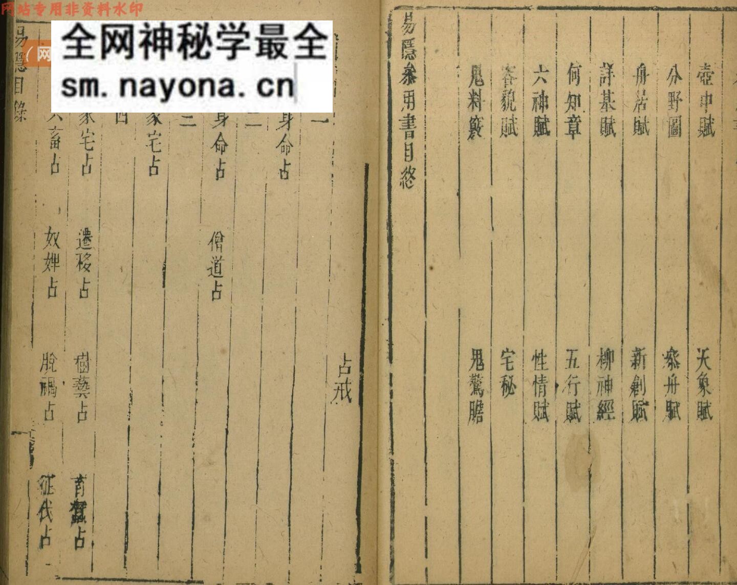 《卜筮秘书易隐》