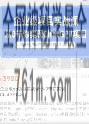 零声《企业级go项目实战课-从0带你实现ChatGPT项目》