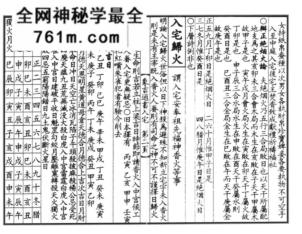 《 象吉通书》 入宅