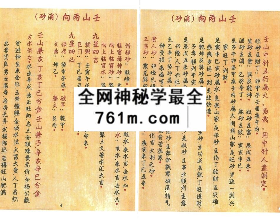 《杨公消砂纳水》风水古籍