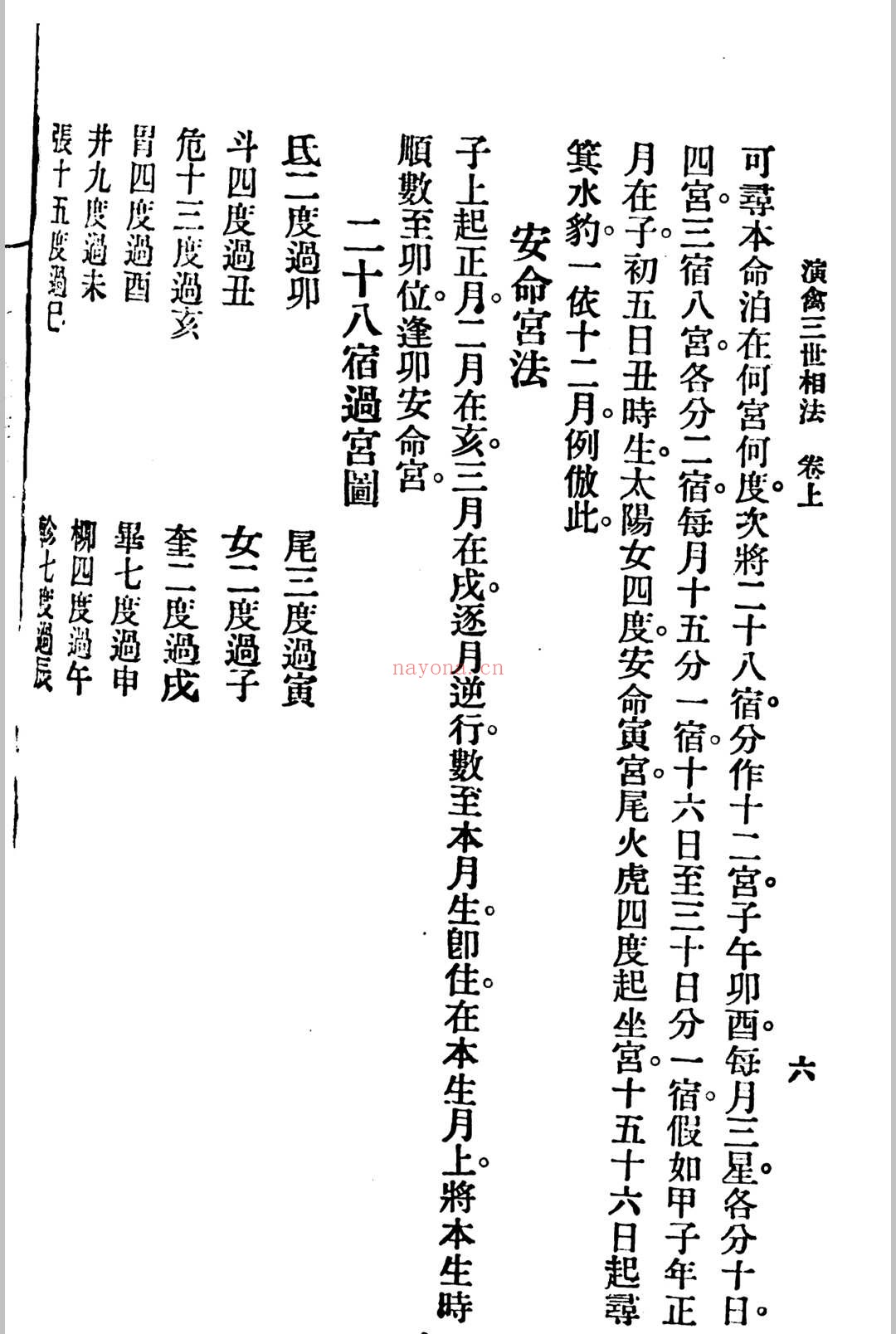 演禽三世相法