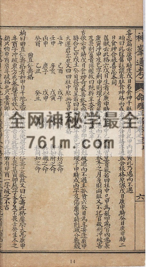 免费分享:新镌神峰张先生通考辟谬命理正宗大全