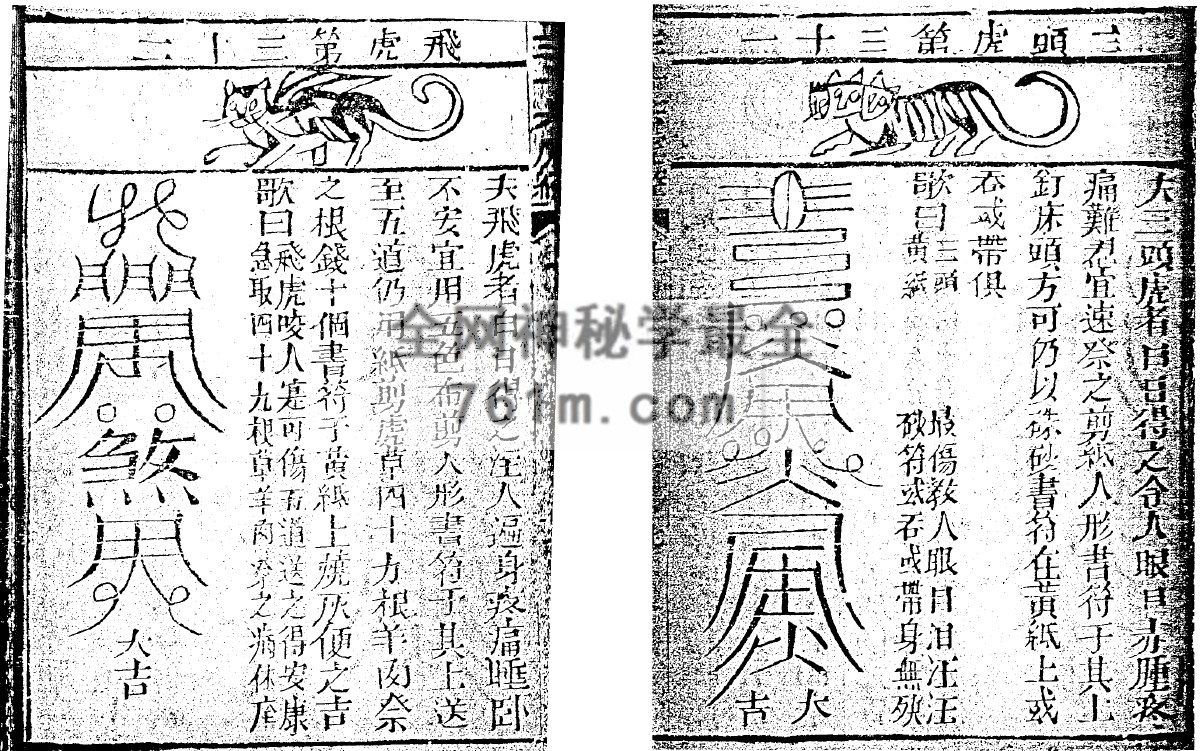 免费分享：袁天罡-符咒三皇秘传三十六虎（古本）