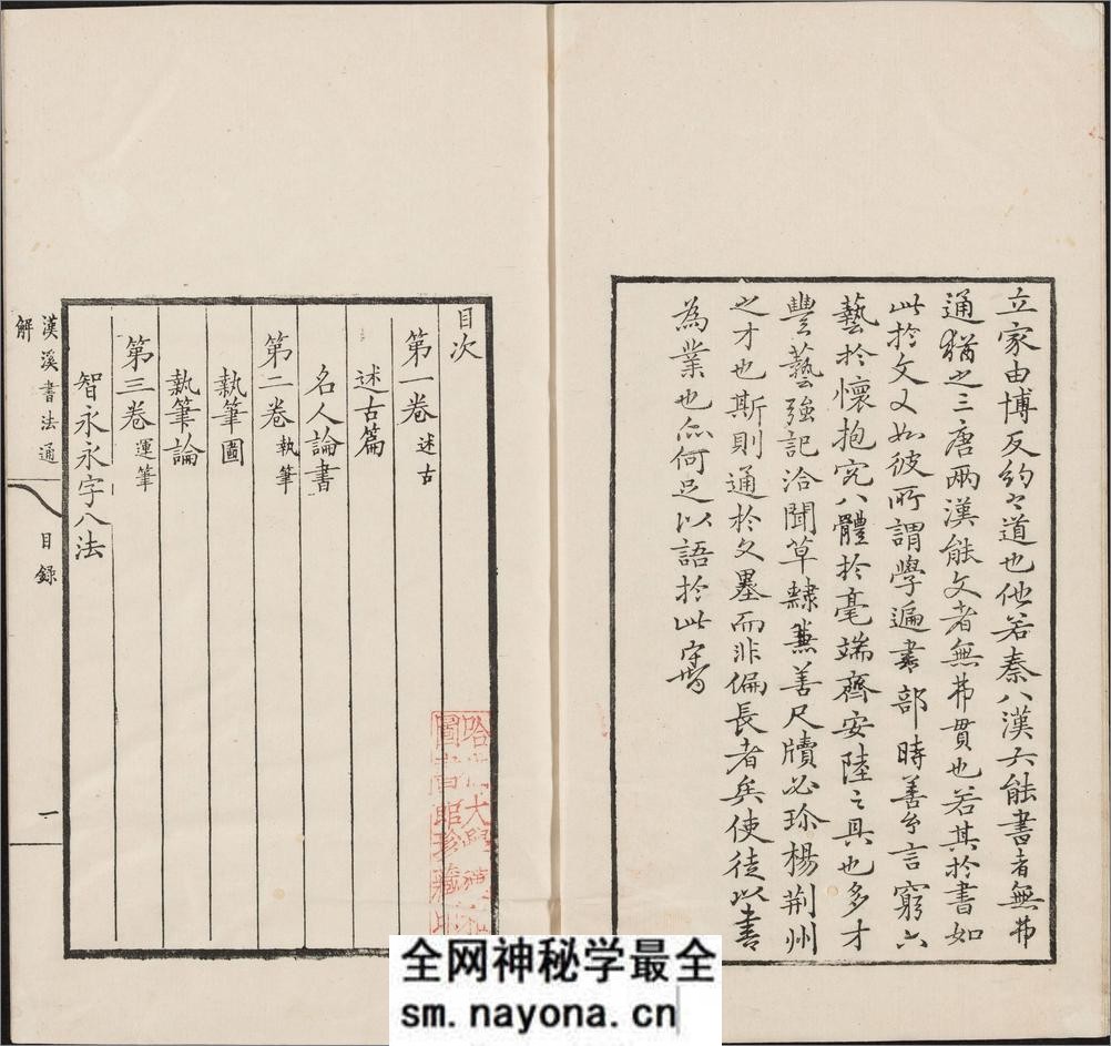 汉溪书法通解.八卷.清.戈守智辑.清乾隆时期平湖县东张松年刊本 - 第9页预览图