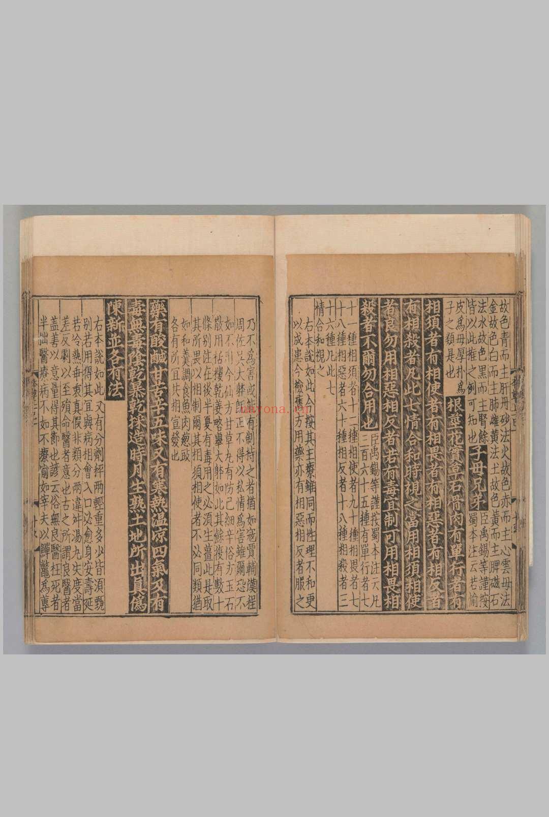 新编类要图注本草42卷.目1卷.上5卷.[宋唐慎微]寇宗奭撰刘信甫.许洪校.[宋末元初]刊(建安余彦国励贤堂)