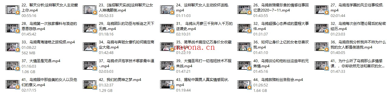 乌鸦绝版最新公开课44集