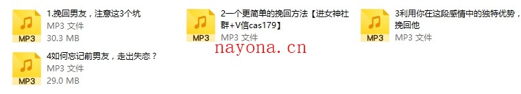 源靖《挽回男友系列课》4节音频