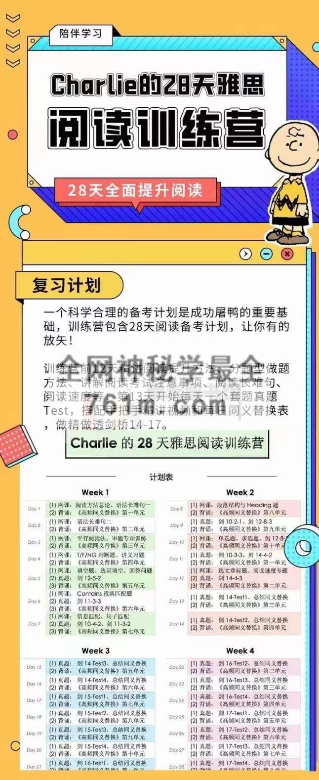 Charlie的28天雅思阅读训练营