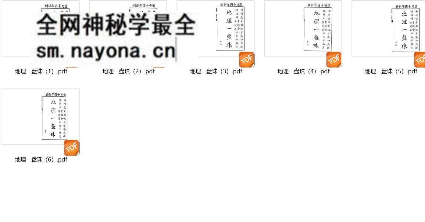 《地理一盘珠》6卷 打印版复印版