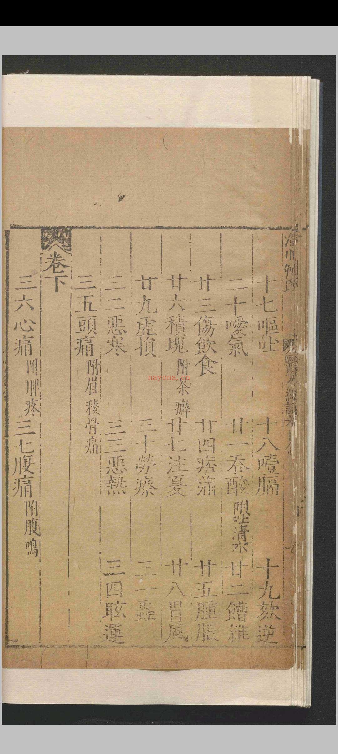 新刊医方约说.二卷.鲍叔鼎.明嘉靖间.刻本