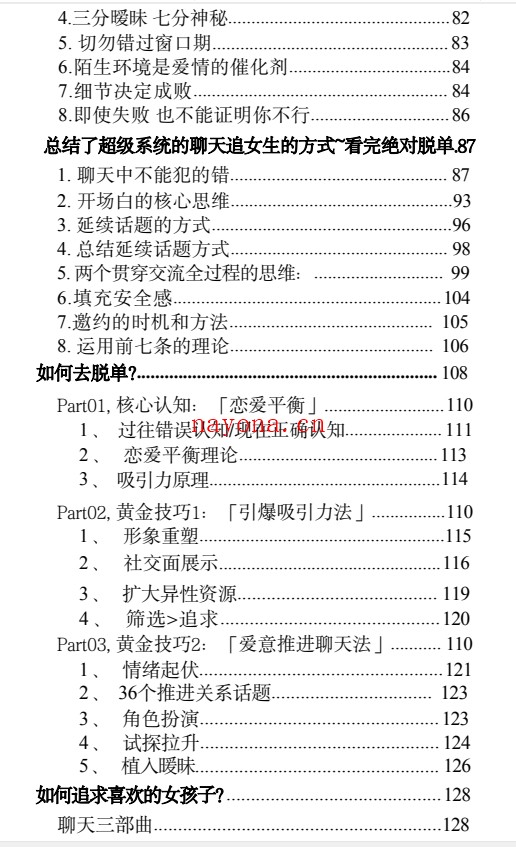 恋爱攻心脱单指南(聊天版) 综合版