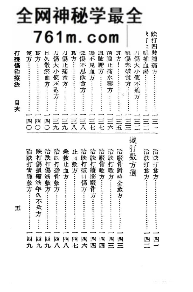 残伤治疗法,跌打点穴