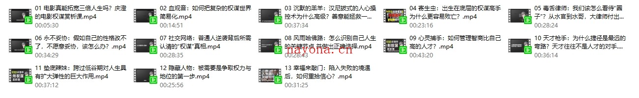拓展三倍人生《庆澄的电影权谋赏析课》