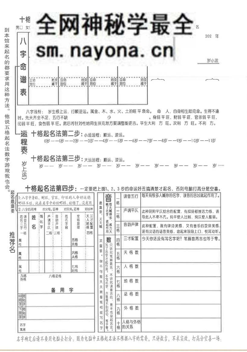 《全家福起名法》