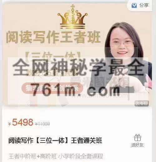 海淀猫老师《阅读写作【三位一体】王者中阶班》