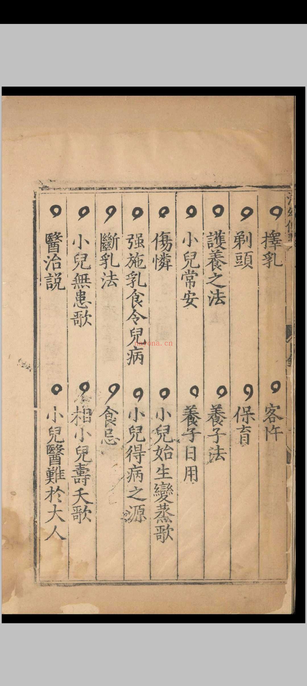 活幼便览.二卷.刘锡.明正德五年