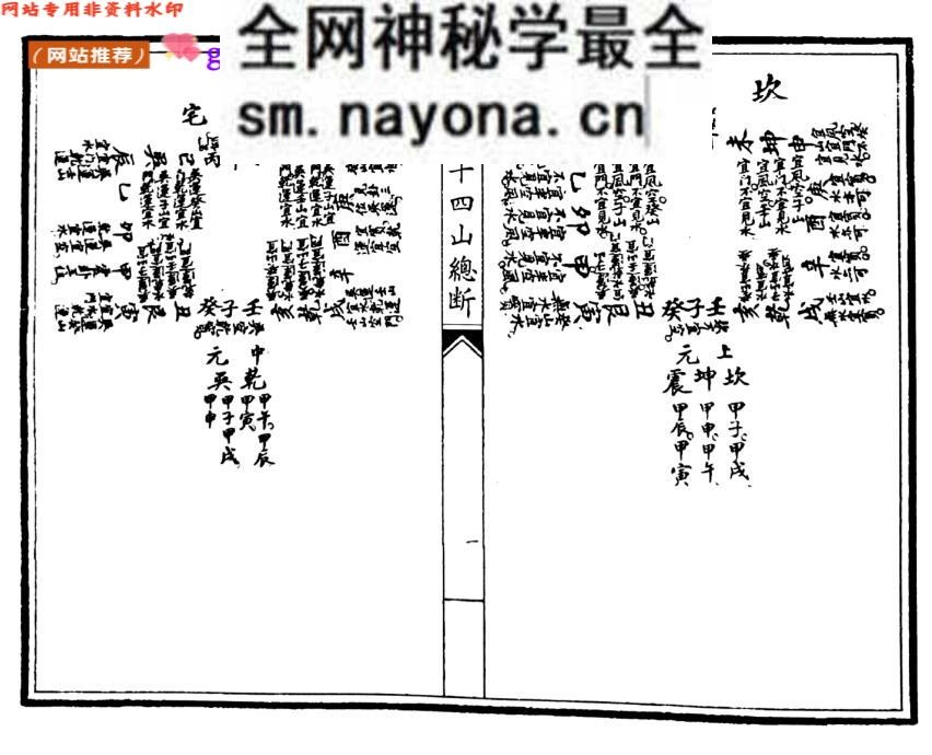 《八宅二十四山总断》八宅二十四山断
