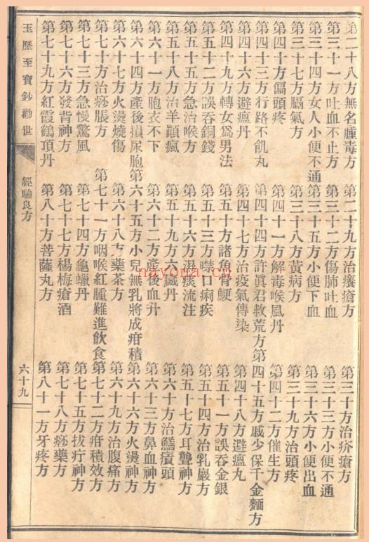 玉历宝钞之神效良方保密资料