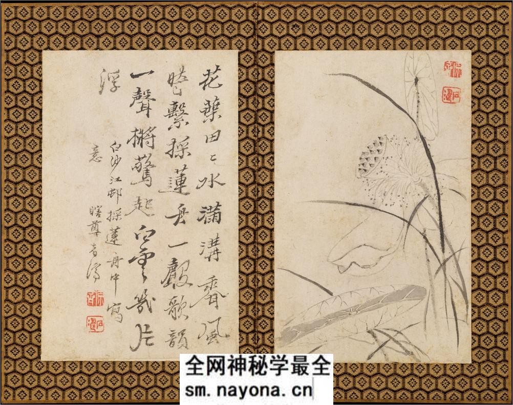 苦瓜和尚书画册.清石涛画.12帧.日.富冈铁斋题.石涛道人书画神品.1695年 - 第7页预览图