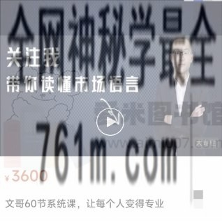 文哥60节系统课,让每个人变得专业