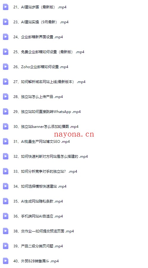 AI外贸特训营：AI快速选品、独立站搭建、客户获取、邮件营销、品牌营销等【Ag-0161】