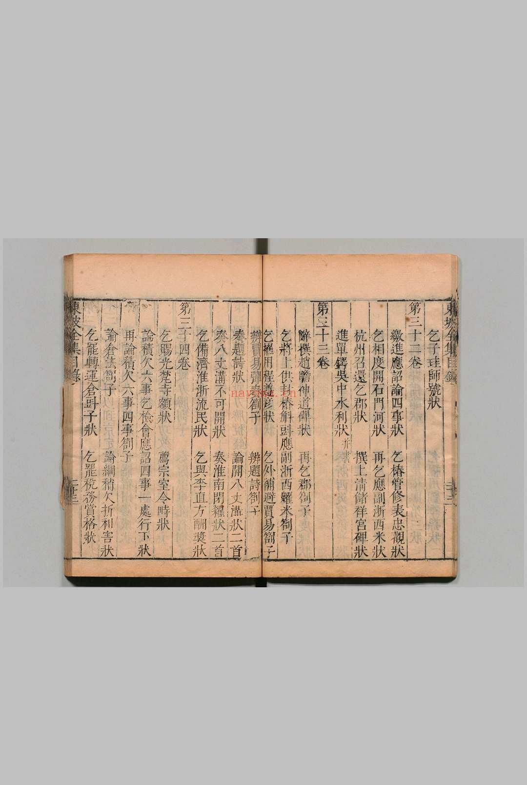 东坡先生全集 75卷 东坡先生年谱1卷 苏轼(宋)王宗稷(宋)清邵长衡重订 明刊本