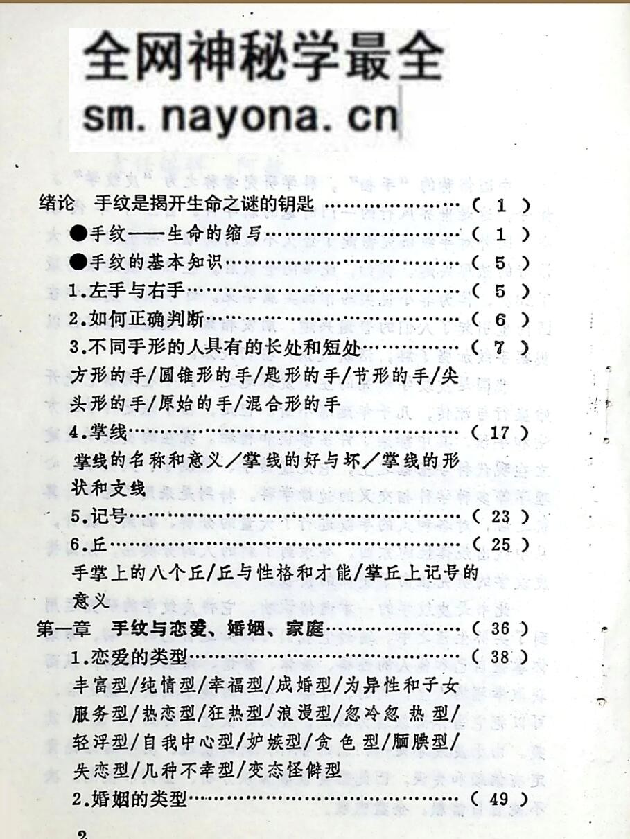 《秘传手相谱》