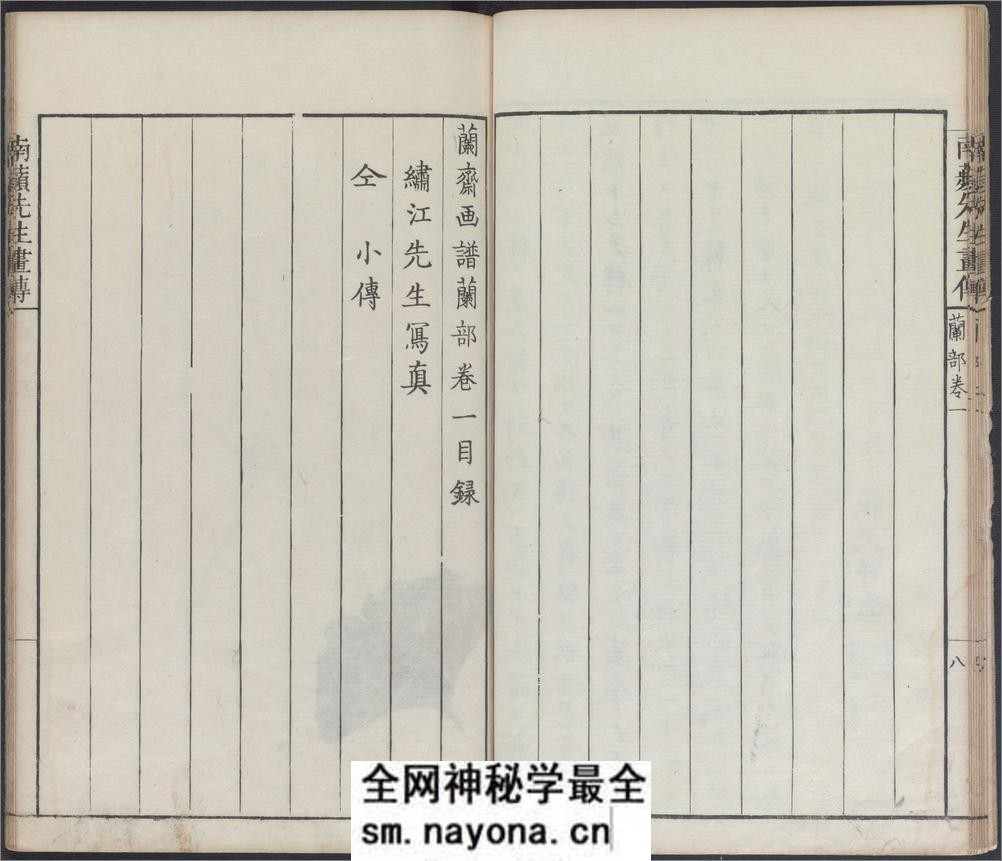 兰斋画谱.8卷.森文祥子祯编.1782年.续编4卷.1801年 - 第11页预览图